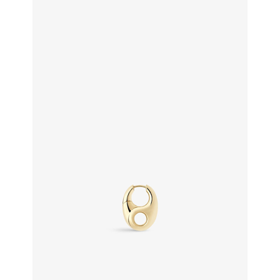 Shop Maria Black Vogue 22ct Yellow Gold-plated Sterling-silver Single Huggie Hoop Earring In Gold Hp