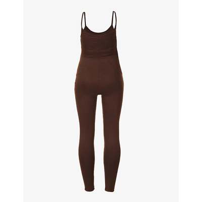 Shop Bumpsuit Maternity The Kate Sleeveless In Chocolate