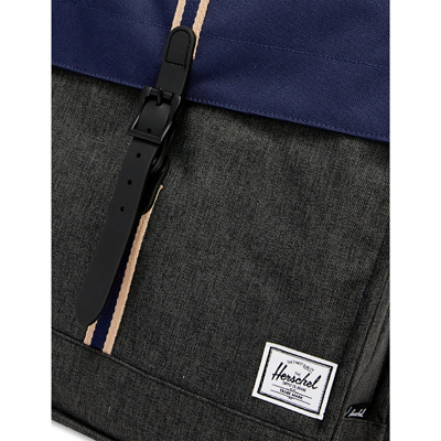 Shop Herschel Supply Co City Brand-patch Woven Backpack In Black