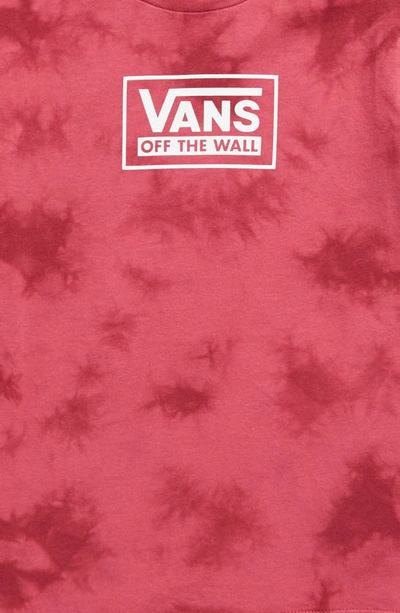 Shop Vans Kids' Logo Tie-dye T-shirt In Raspberry Radiance