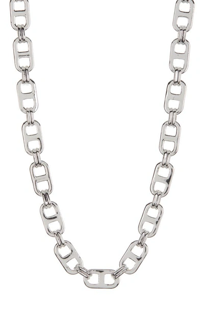 Shop Abound Flat Mariner Link Collar Necklace In Silver