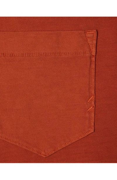 Shop Billy Reid Washed Organic Cotton Pocket T-shirt In Burnt Orange