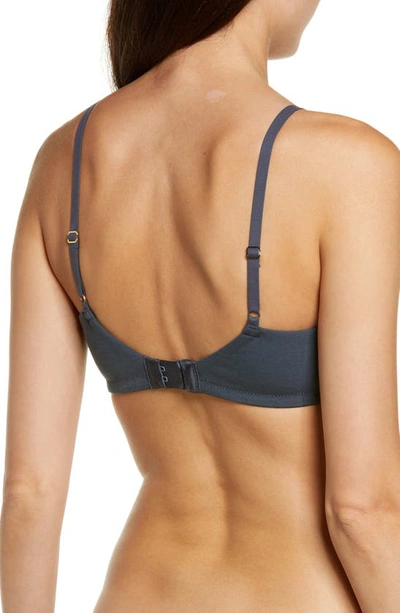 Shop Natori Bliss Wireless Pima Cotton Nursing Bra In Ash Navy