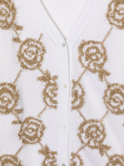 EMBROIDERED-ROSE CARDIGAN