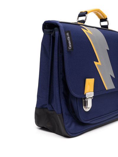 Shop Caramel Lightning Bolt Appliqué Backpack In 蓝色