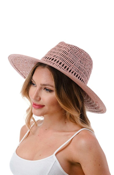 Shop Marcus Adler Classic Straw Hat In Blush