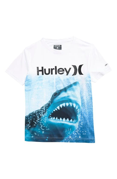Shop Hurley Kids' Photo Real Upf T-shirt In White