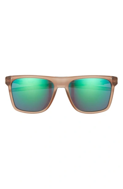 Shop Oakley 57mm Polarized Rectangular Sunglasses In Brown