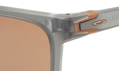 Oakley 57mm Polarized Rectangular Sunglasses In Grey Smoke
