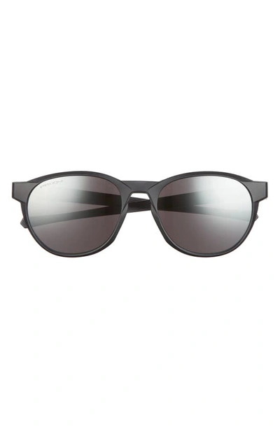 Shop Oakley 54mm Polarized Round Sunglasses In Matte Black