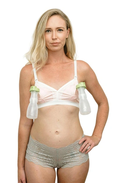 The Dairy Fairy Rose 2.0 Wireless Nursing & Hands-free Pumping Bra In Blush