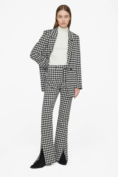 Shop Anine Bing Jocelyn Trouser In Black And White Houndstooth