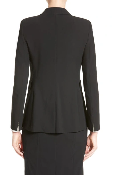 Shop Akris Punto Long One-button Jacket In Black