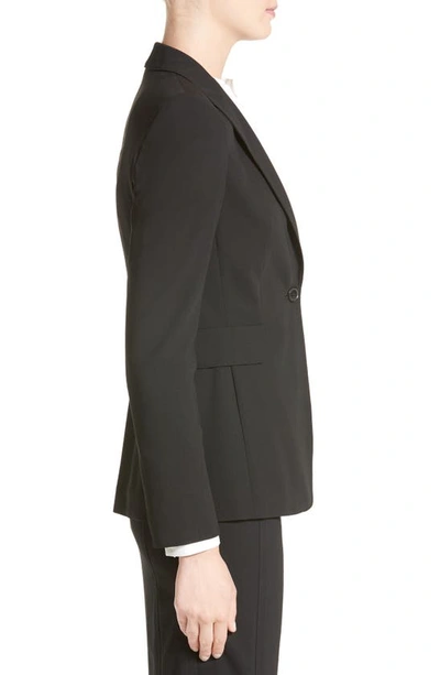 Shop Akris Punto Long One-button Jacket In Black