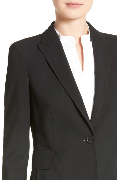 Shop Akris Punto Long One-button Jacket In Black
