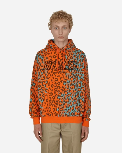 Awake Ny Orange Cotton Jacket In Multicolor