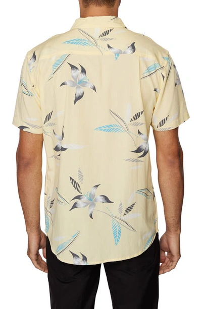 O'neill Yabro Hibiscus Short Sleeve Button-up Shirt In Light Yellow