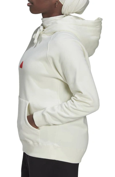 Shop Adidas Sportswear Oversize Hoodie In Off White