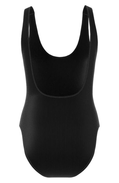 Shop Adidas Sportswear Cutout Rib Tank Bodysuit In Black/ White