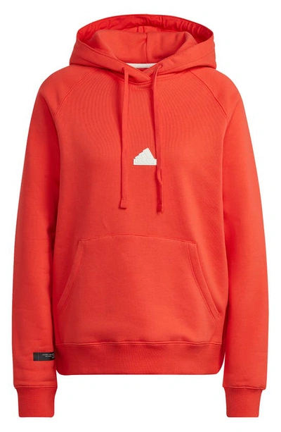 Shop Adidas Sportswear Oversize Hoodie In Bright Red