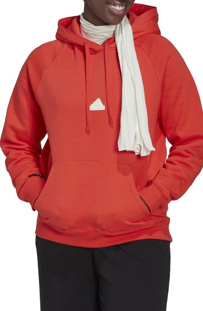 Shop Adidas Sportswear Oversize Hoodie In Bright Red