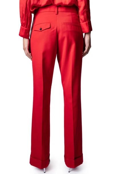 Shop Zadig & Voltaire Straight Leg Pants In Coquelicot