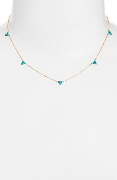 Anzie Cleo Turquoise Station Necklace In Turquoise