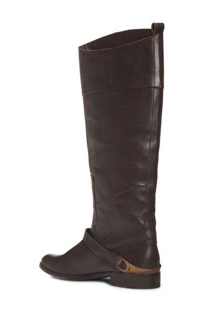 Golden Goose Charlie Tall Riding Boot In Dark Brown
