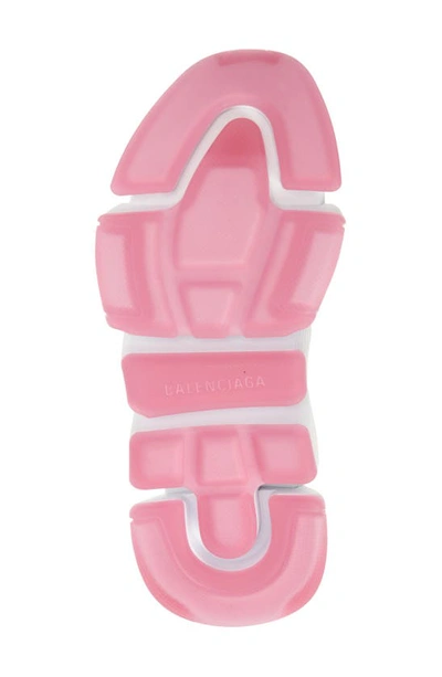 Balenciaga Speed 2.0 Transparent Sole Sock Sneaker In White/ White/ Pink