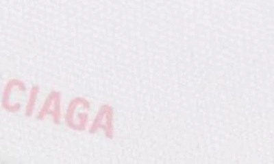 Balenciaga Speed 2.0 Transparent Sole Sock Sneaker In White/ White/ Pink