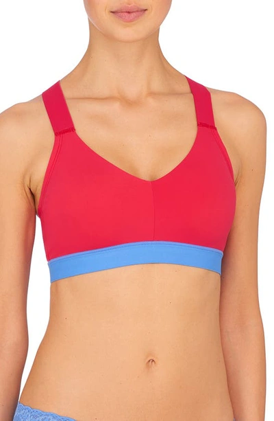 Shop Natori Dynamic Racerback Sport Bralette In Sunset/ Blu