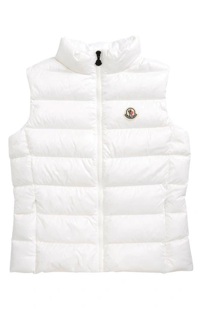 Shop Moncler Kids' Ghany Quilted Down Puffer Vest In White
