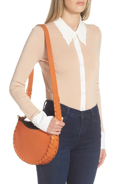 Shop Chloé Small Mate Leather Hobo In Henna Orange