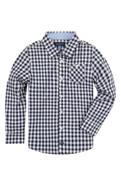 Shop Andy & Evan Check Sport Shirt In Navy