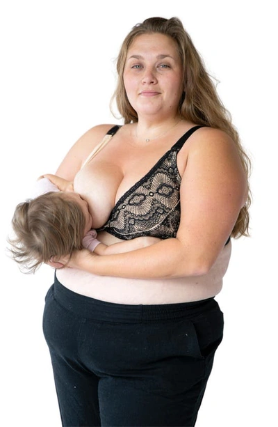 The Dairy Fairy Ruby Wireless Hands-free Pumping & Nursing Bra In Black