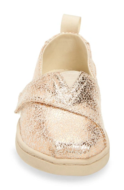 Shop Toms Kids' Alpargata Slip-on Sneaker In Gold