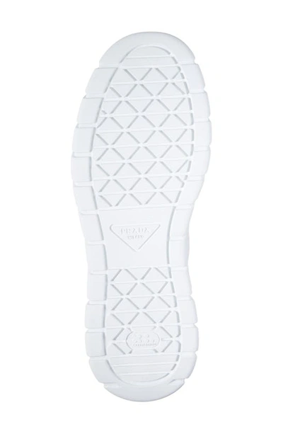 Shop Prada Leather Sneaker In White