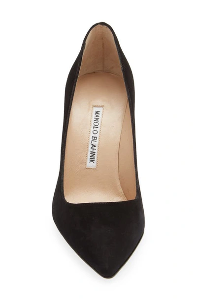 Shop Manolo Blahnik Bb Pointed Toe Pump In Black