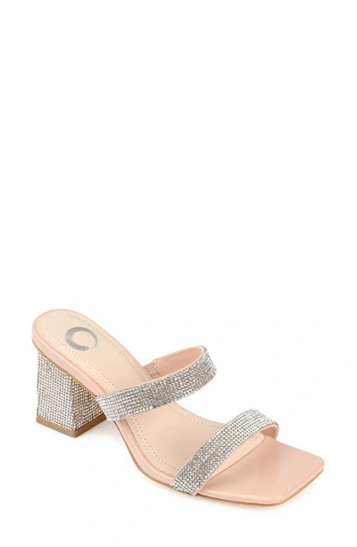 Journee Collection Shandee Tru Comfort Foam Heeled Sandal In Nude