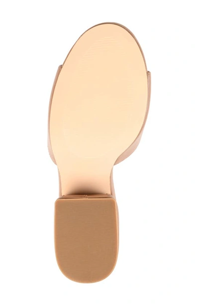 Journee Collection Leslee Peep-toe Pump In Camel