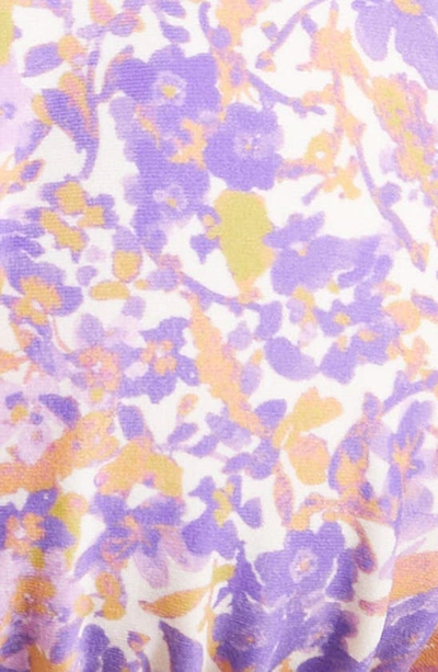 House Of Cb Naxos Floral Print Strappy Triangle Bikini Top In Ivory