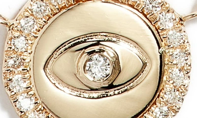 Shop Anzie Royale Evil Eye Diamond Necklace In Gold/ Diamond