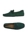 Tod's Moccasins In Dark Green