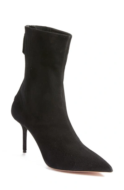 Shop Aquazzura Saint Honore Pointy Toe Bootie In Black