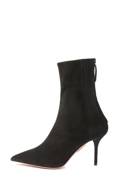 Shop Aquazzura Saint Honore Pointy Toe Bootie In Black