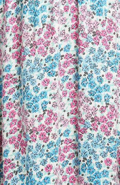 Lost + Wander Blossom & Bloom Floral Smocked Dress In Blue Pink Floral