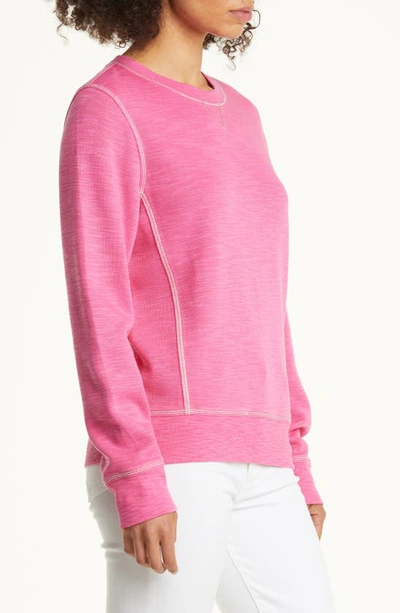 Shop Tommy Bahama Tobago Bay Crewneck Sweatshirt In Pink Ruffle