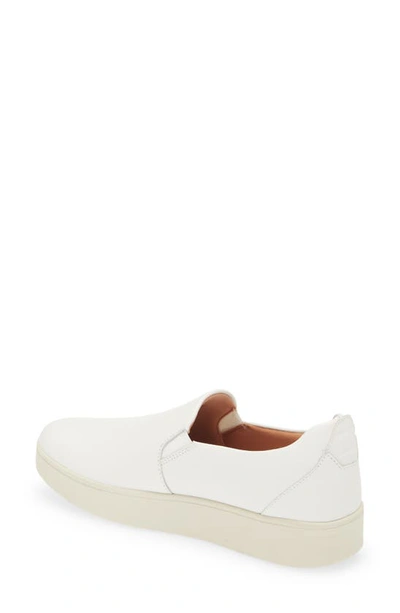 Shop Fitflop Rally Leather Slip-on Skate Sneaker In Urban White