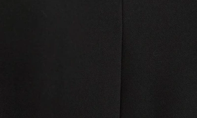 Shop Saint Laurent Asymmetric Colorblock Wool Minidress In Noir Rouge
