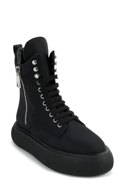 Shop Dkny Aken Sneaker Boot In Black